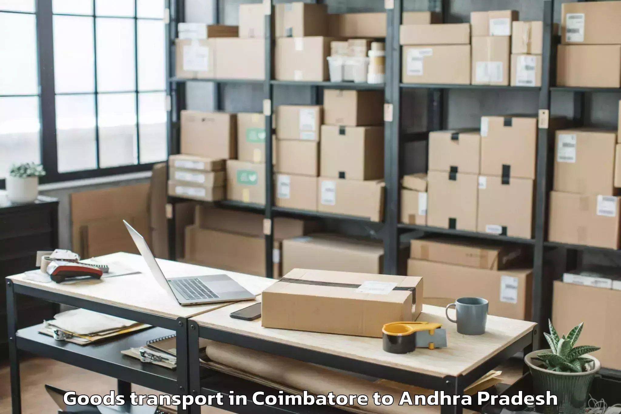 Book Your Coimbatore to Nadendla Goods Transport Today